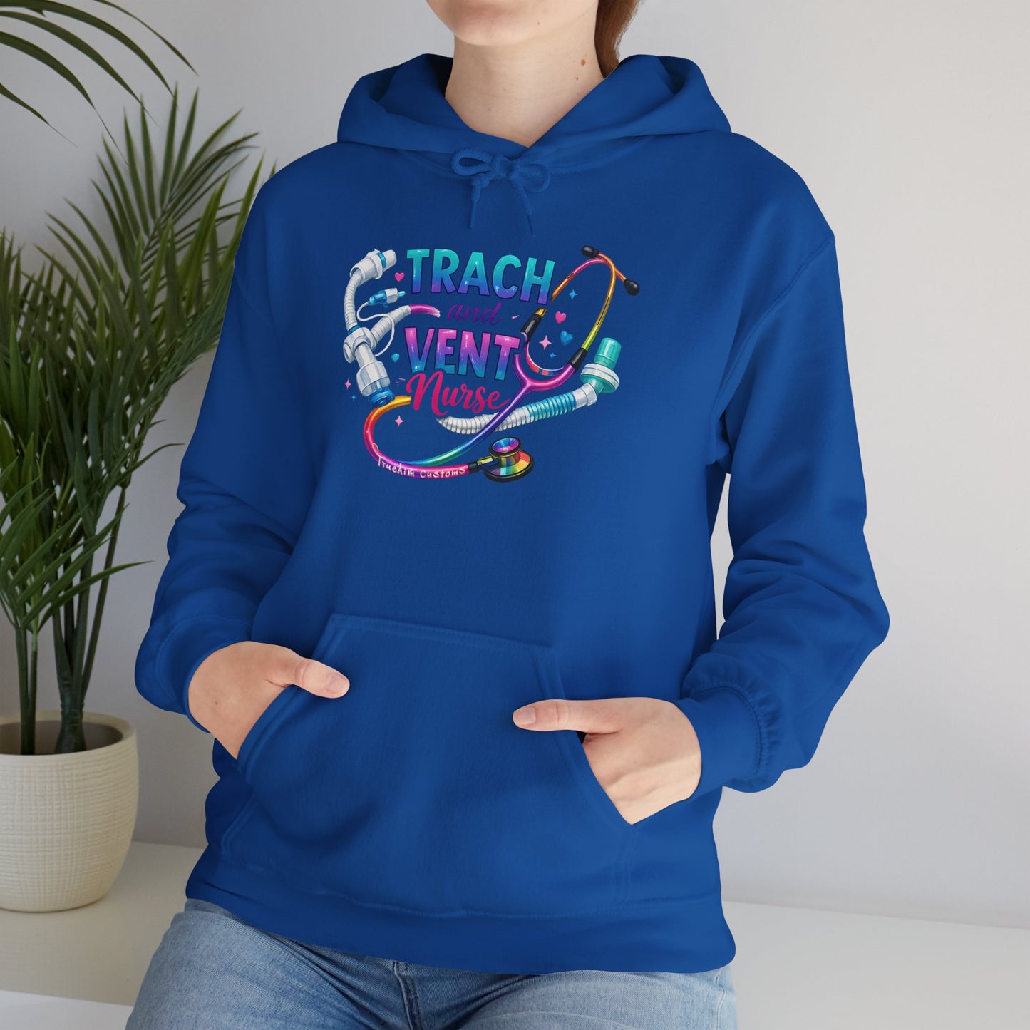 TRACH and VENT nurse Unisex Heavy Blend™ Hooded Sweatshirt