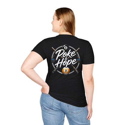 Pool Player T‑Shirt – “Poke & Hope” Billiards Graphic Tee