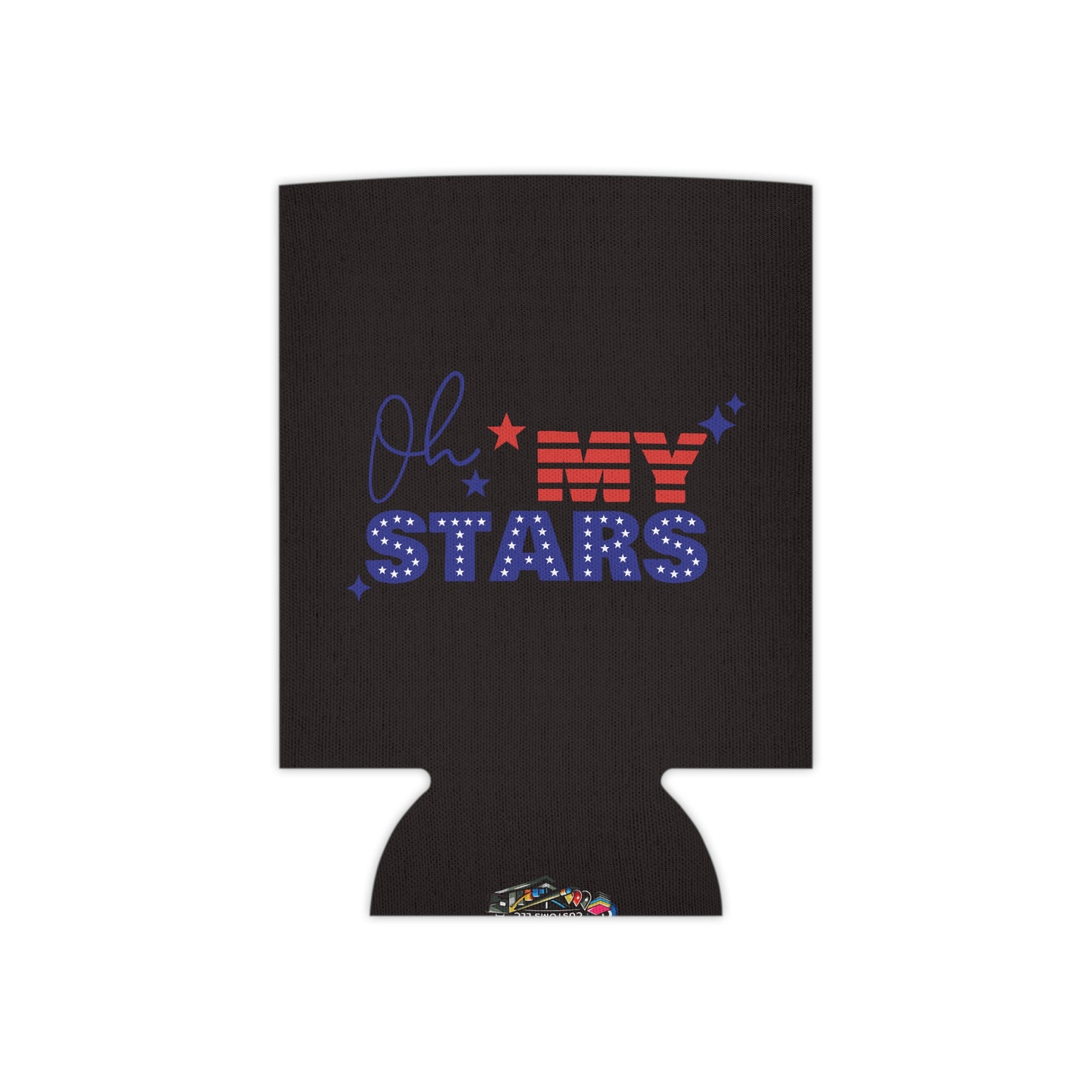 Oh My Stars Can Cooler – Patriotic 4th of July Beverage Koozie