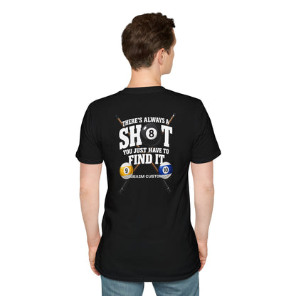 ‘Always A Shot' Billiards Cue & 8-Ball Graphic