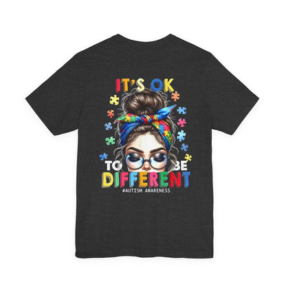 Autism Awareness Tee — "It's OK to Be Different" Graphic T-Shirt