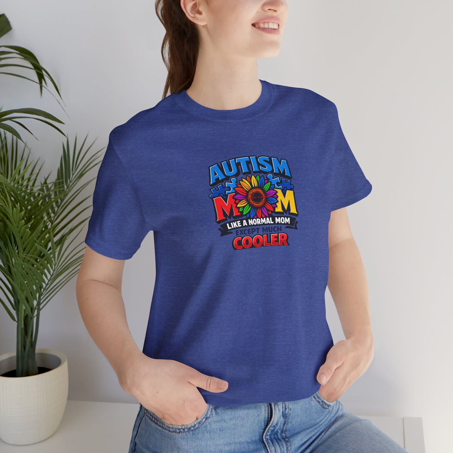 'Autism Mom: Like a normal mom except much cooler' Colorful Puzzle Design