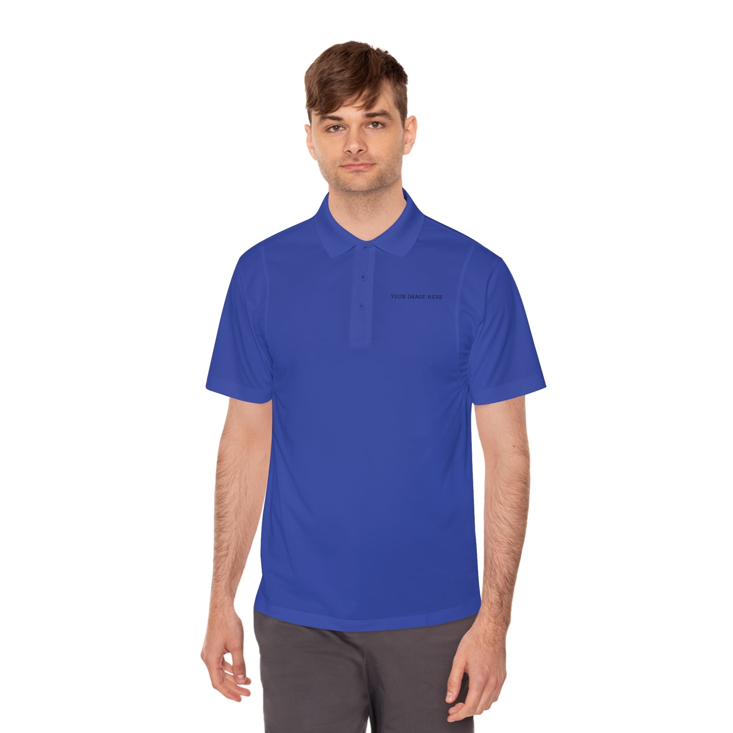 Custom Men's Sport Polo — Personalized Front/Back Logo Athletic Shirt