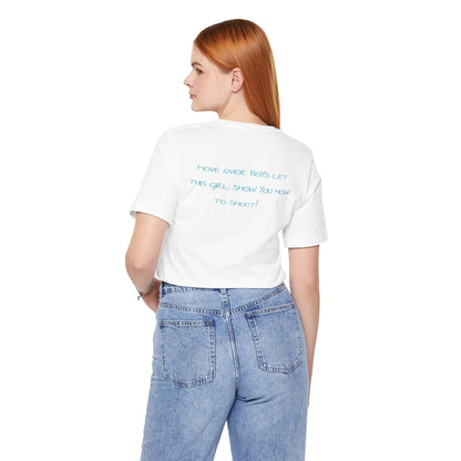 Game Day Pool Tee — "Game Day" Graphic T-Shirt (Back: "Move Over Boys Let This Girl Show You How To Shoot")