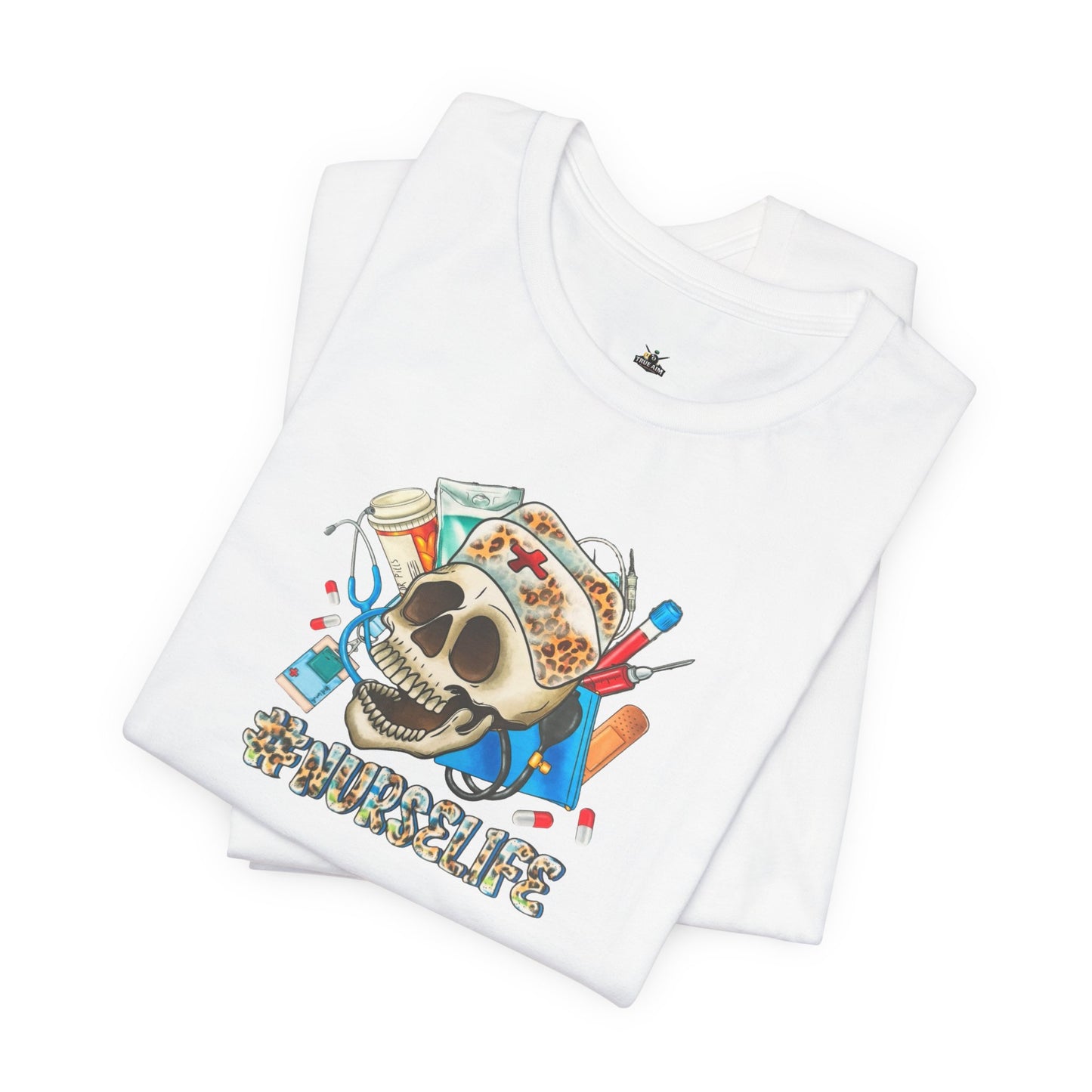 Nurse life Skull Graphic Tee