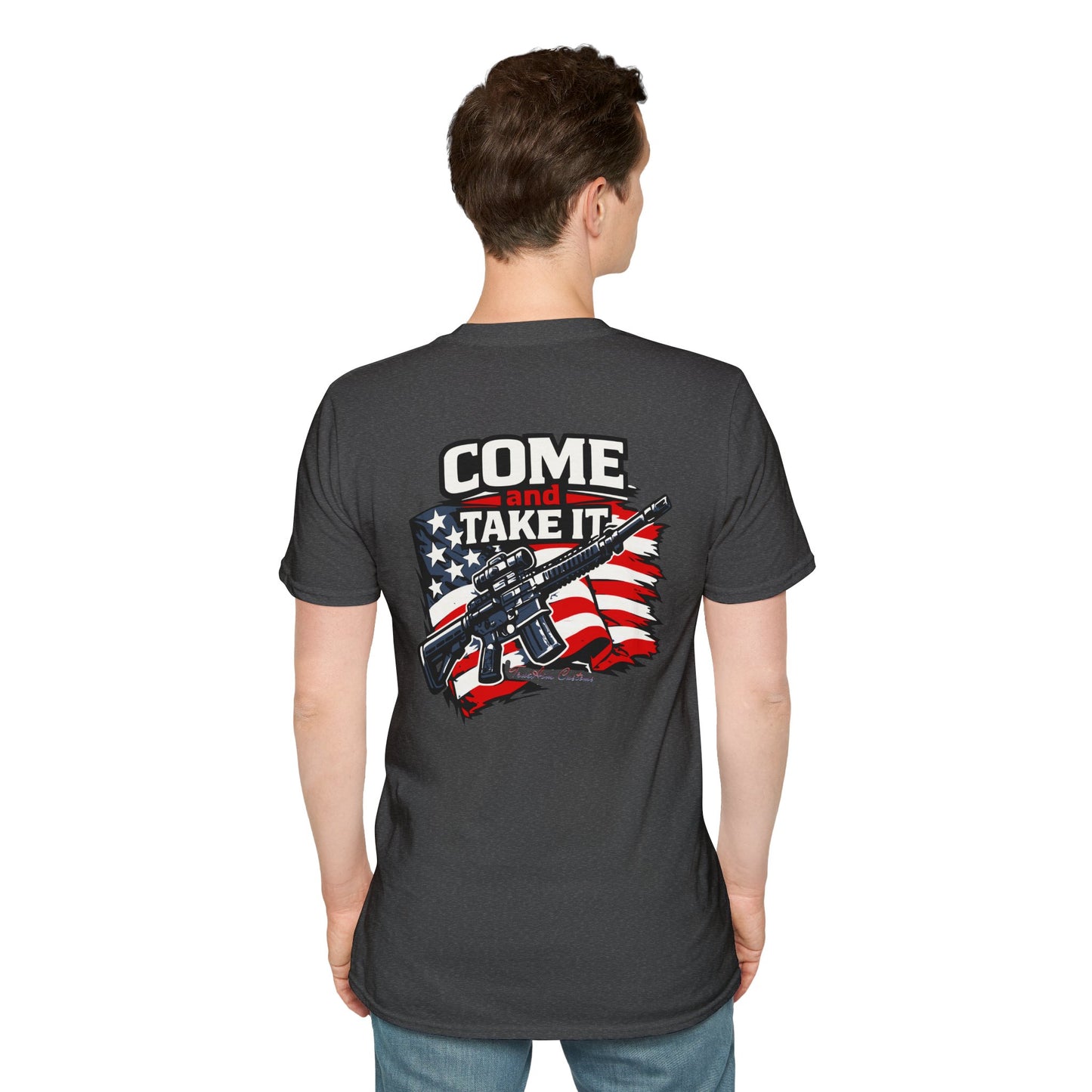 Come and Take It, American Flag Rifle Graphic Patriotic Tee