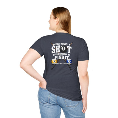 ‘Always A Shot' Billiards Cue & 8-Ball Graphic