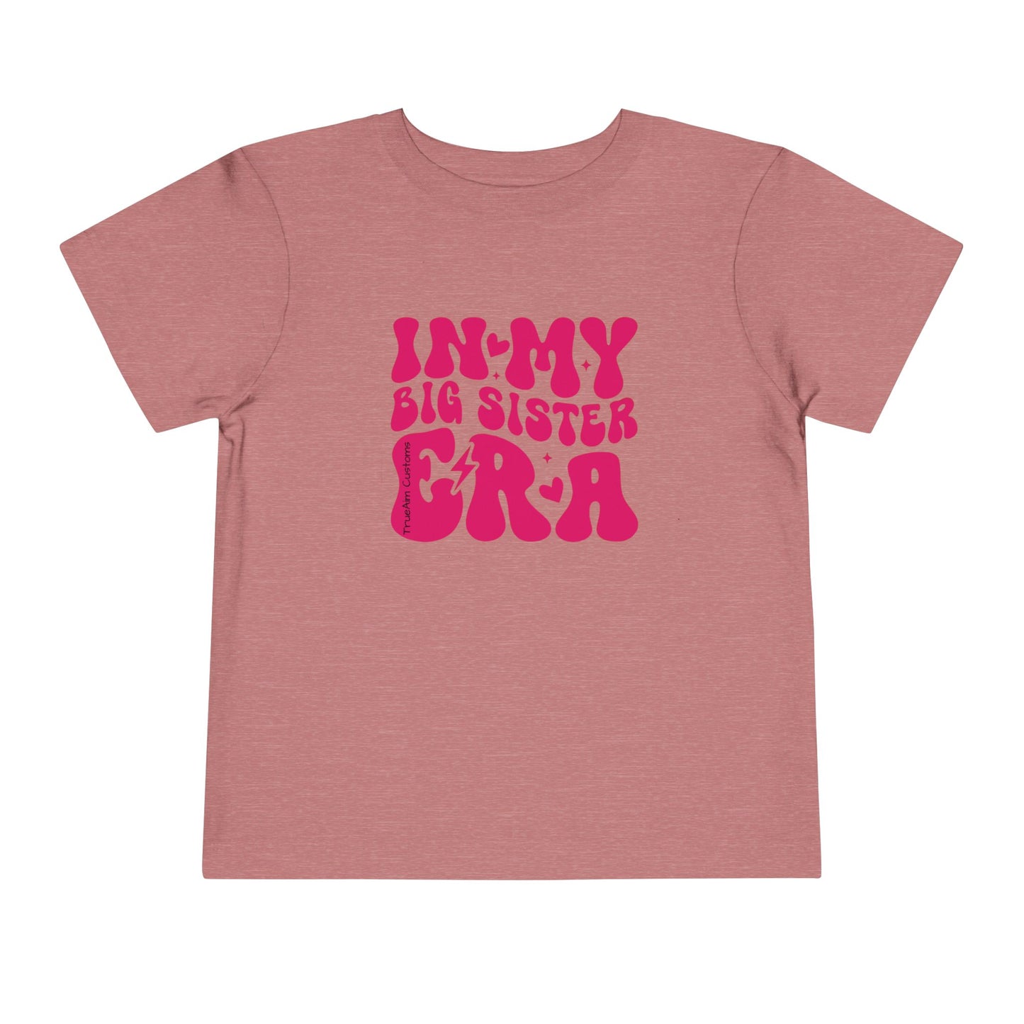 Toddler Tee — "In My Big Sister Era" Retro Pink Announcement Shirt