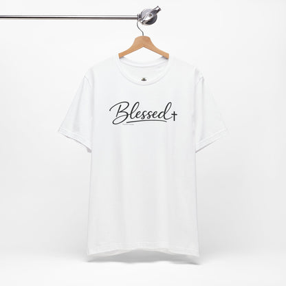Blessed Minimalist Tee - White Short Sleeve Shirt