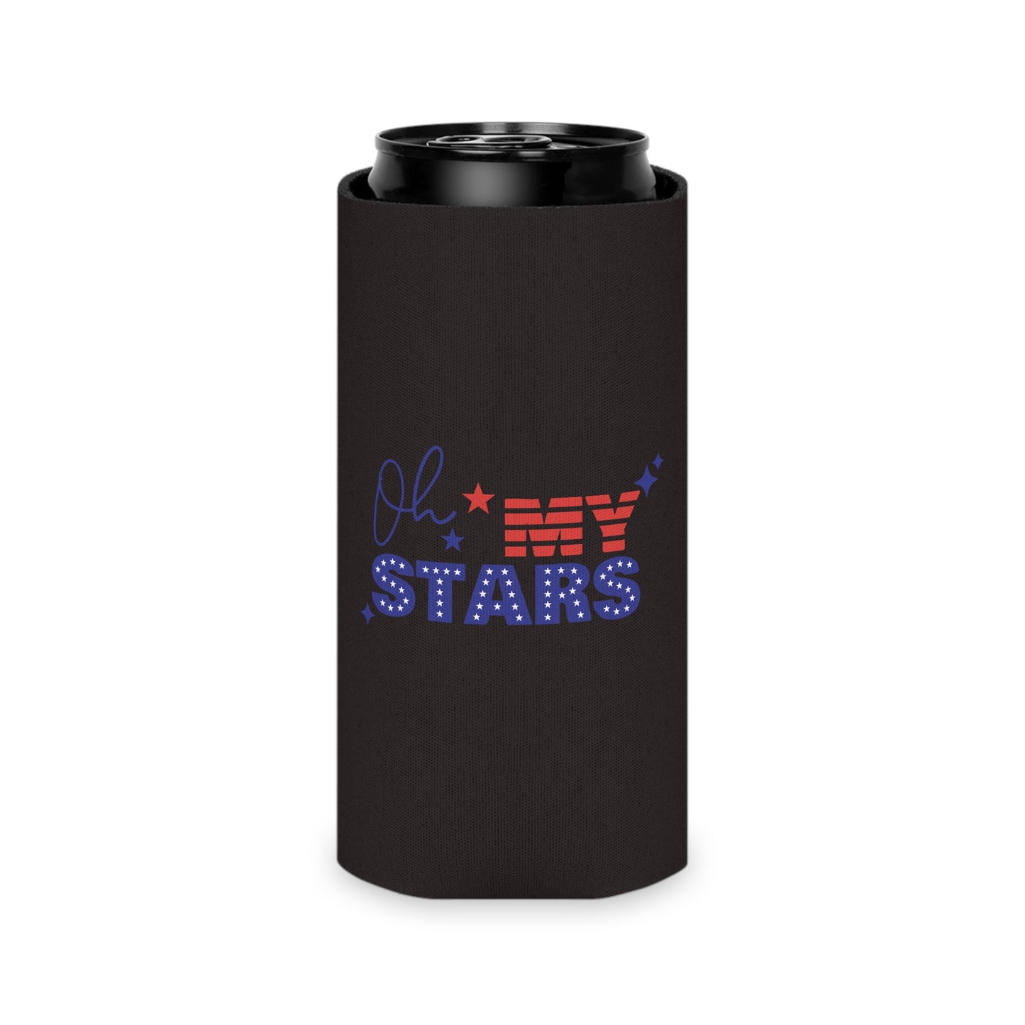 Oh My Stars Can Cooler – Patriotic 4th of July Beverage Koozie