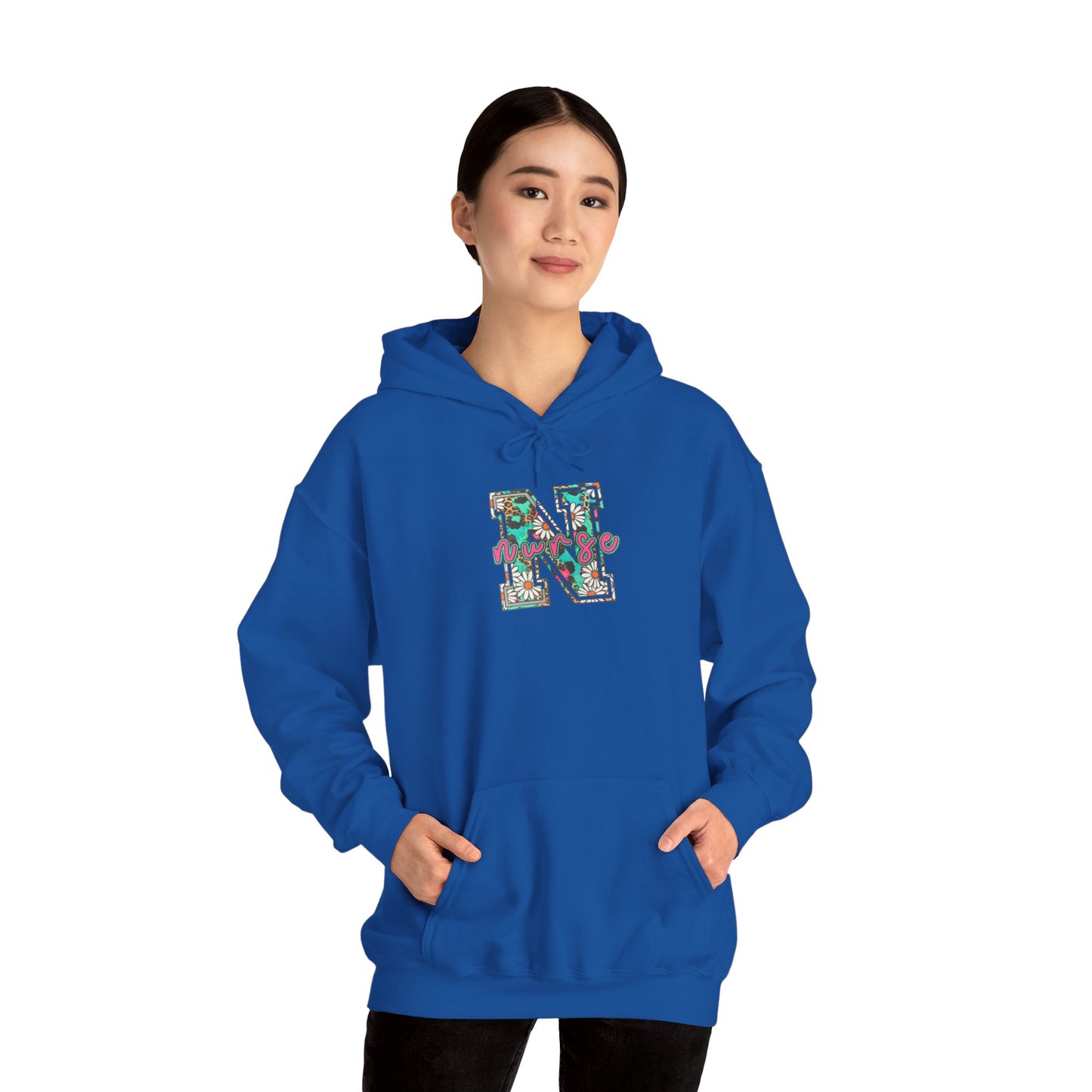 Floral Monogram 'N' Hoodie — Vintage Rose Letter Sweatshirt
