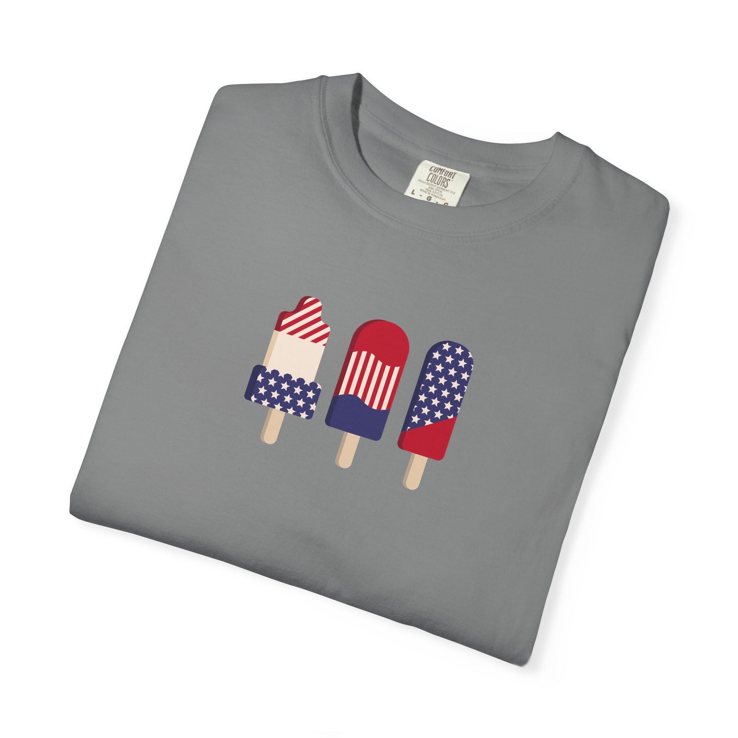 Patriotic Popsicle T-Shirt — USA Flag Ice Cream Graphic Tee