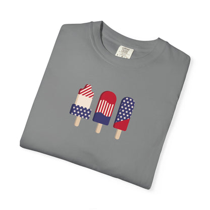 Patriotic Popsicle T-Shirt — USA Flag Ice Cream Graphic Tee