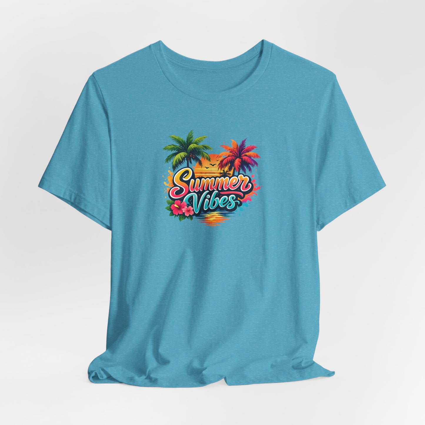 Summer Vibes T-Shirt – Tropical Palm Beach Tee
