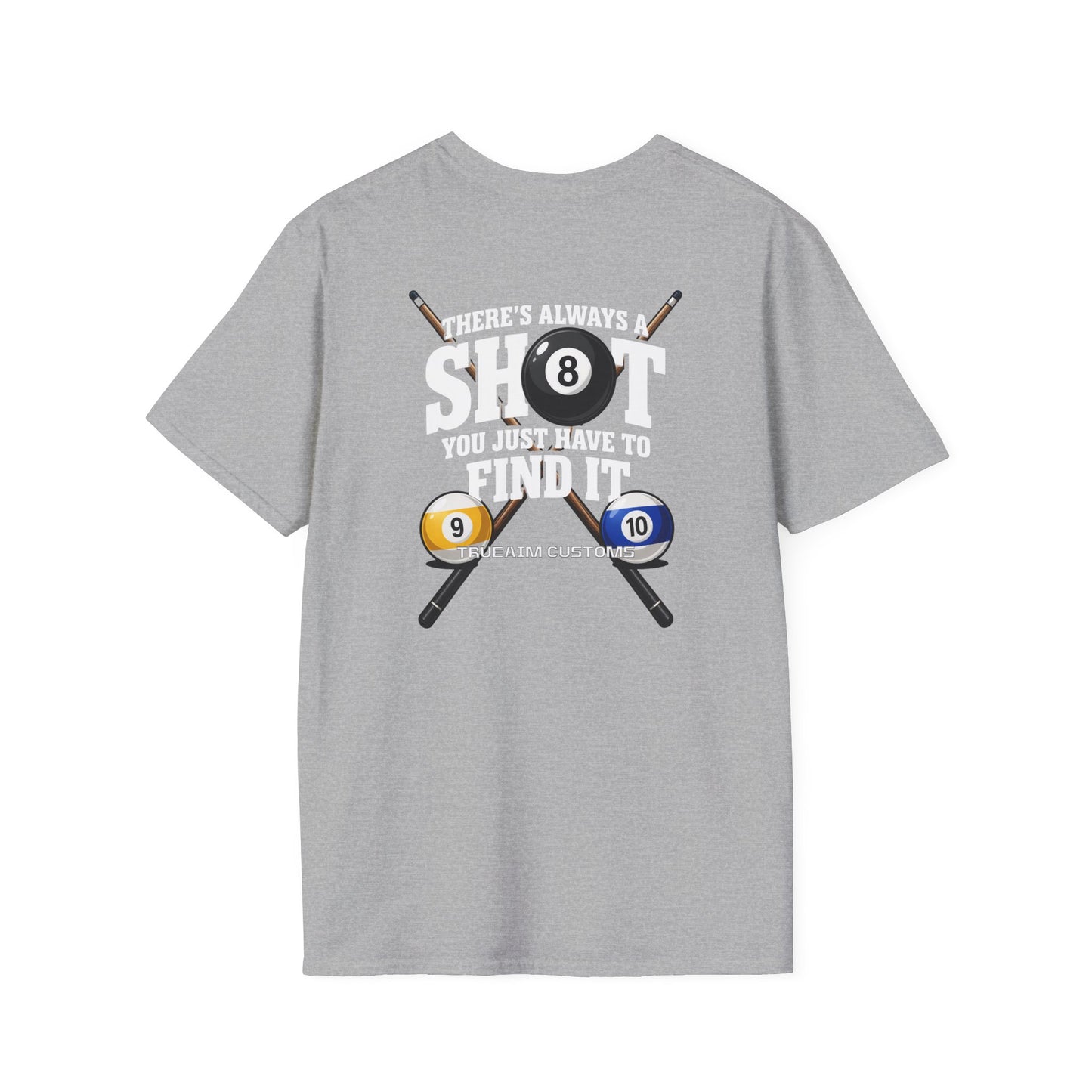 ‘Always A Shot' Billiards Cue & 8-Ball Graphic