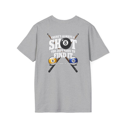 ‘Always A Shot' Billiards Cue & 8-Ball Graphic