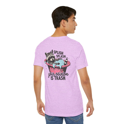 Raccoon 'Splish Splash, Your Opinion Is Trash' Graphic Tee