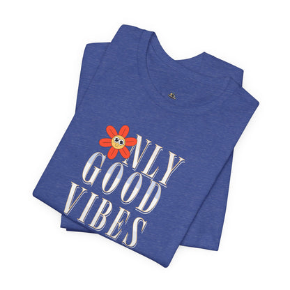 Good Vibes Floral Tee — 'Only Good Vibes' Graphic T‑Shirt- matching Adult Tee