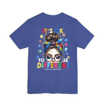 Autism Awareness Tee — "It's OK to Be Different" Graphic T-Shirt