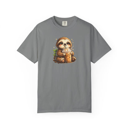 Cute Sloth Holding Coffee T-Shirt — Adorable Cozy Animal Tee