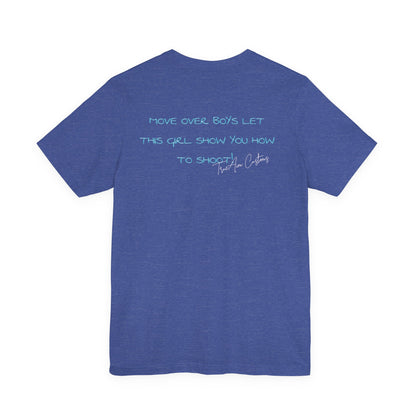 Game Day Pool Tee — "Game Day" Graphic T-Shirt (Back: "Move Over Boys Let This Girl Show You How To Shoot")