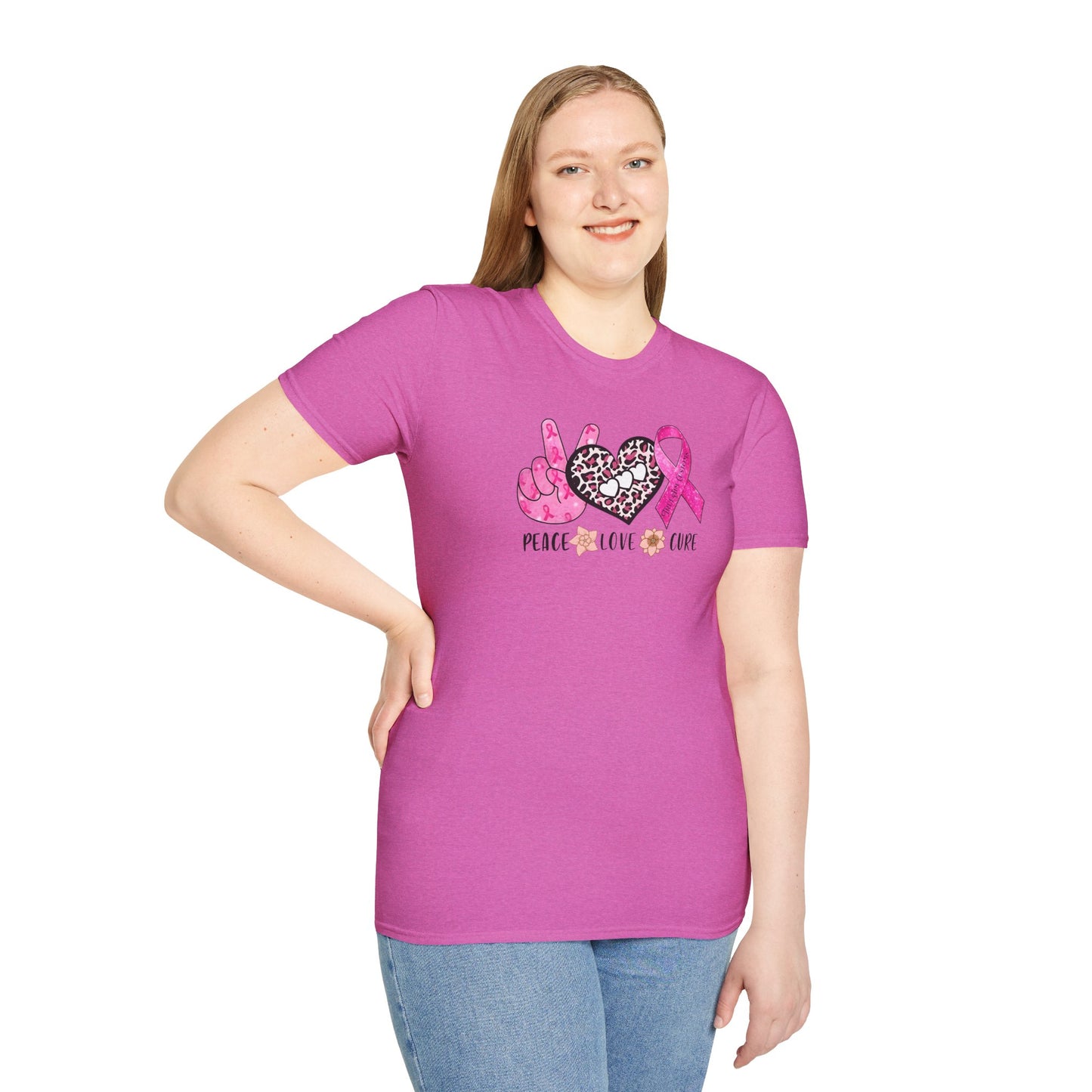 Breast Cancer Awareness Peace Love Hope T-Shirt