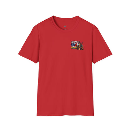 Armed and Disciplined T-Shirt — Patriotic Rifle Graphic Tee
