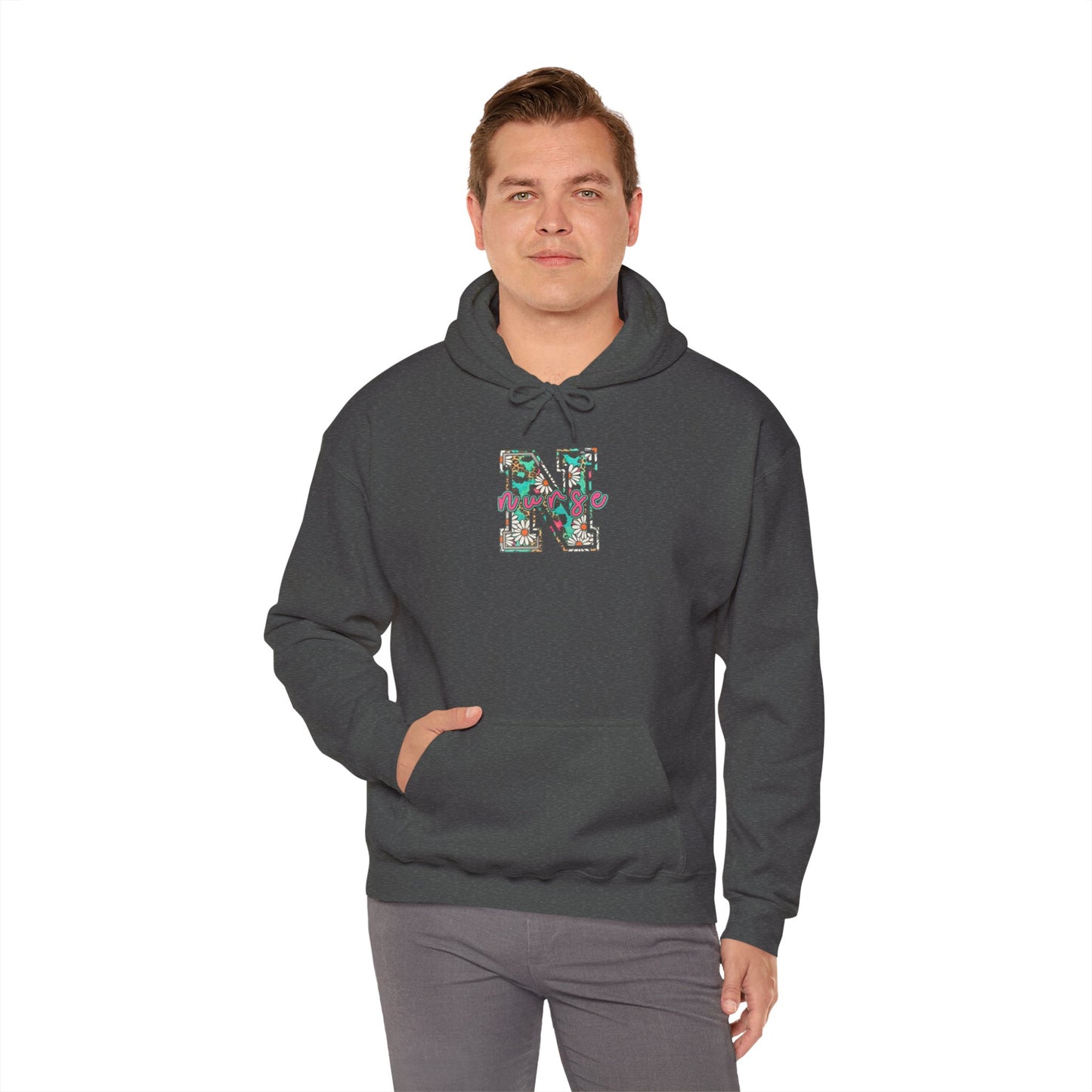 Floral Monogram 'N' Hoodie — Vintage Rose Letter Sweatshirt