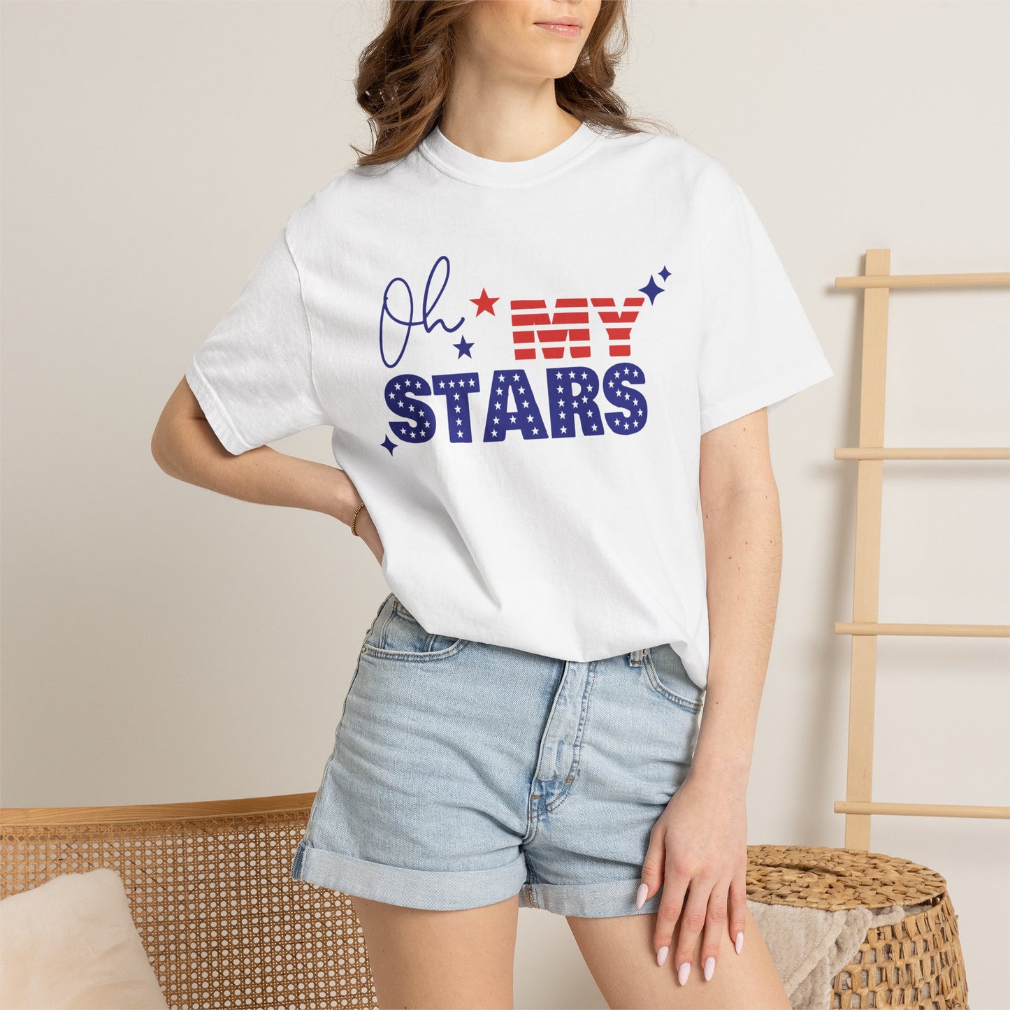 Oh My Stars T-Shirt — Patriotic 4th of July American Flag Tee