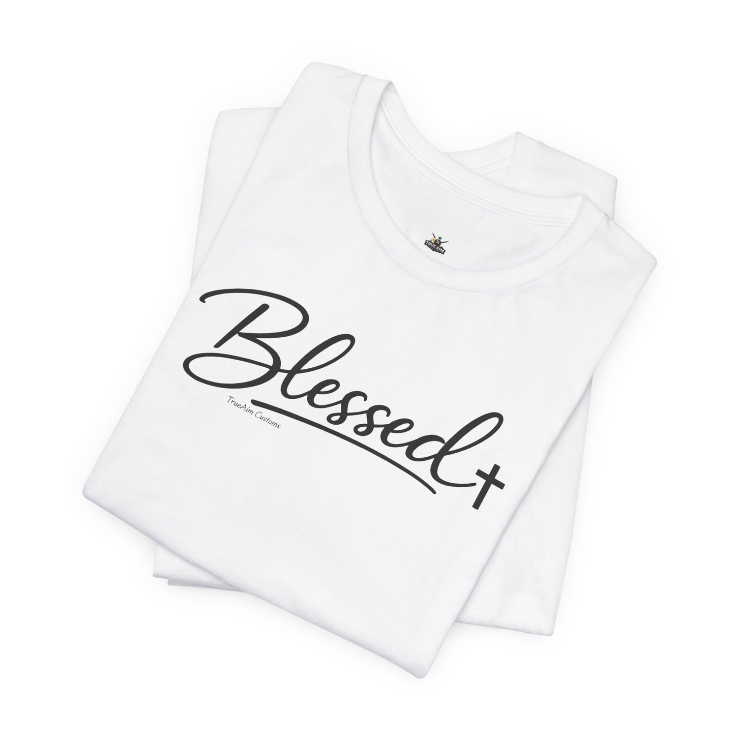 Blessed Minimalist Tee - White Short Sleeve Shirt