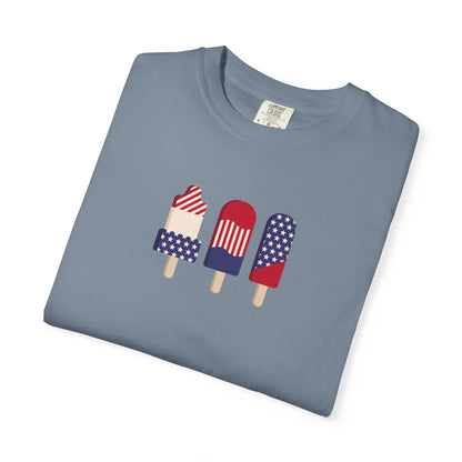 Patriotic Popsicle T-Shirt — USA Flag Ice Cream Graphic Tee