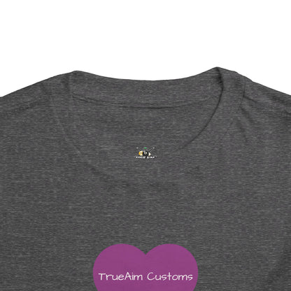 Toddler Tee — Purple Heart Graphic Kids Shirt, Cute Valentine's or Everyday Baby Gift