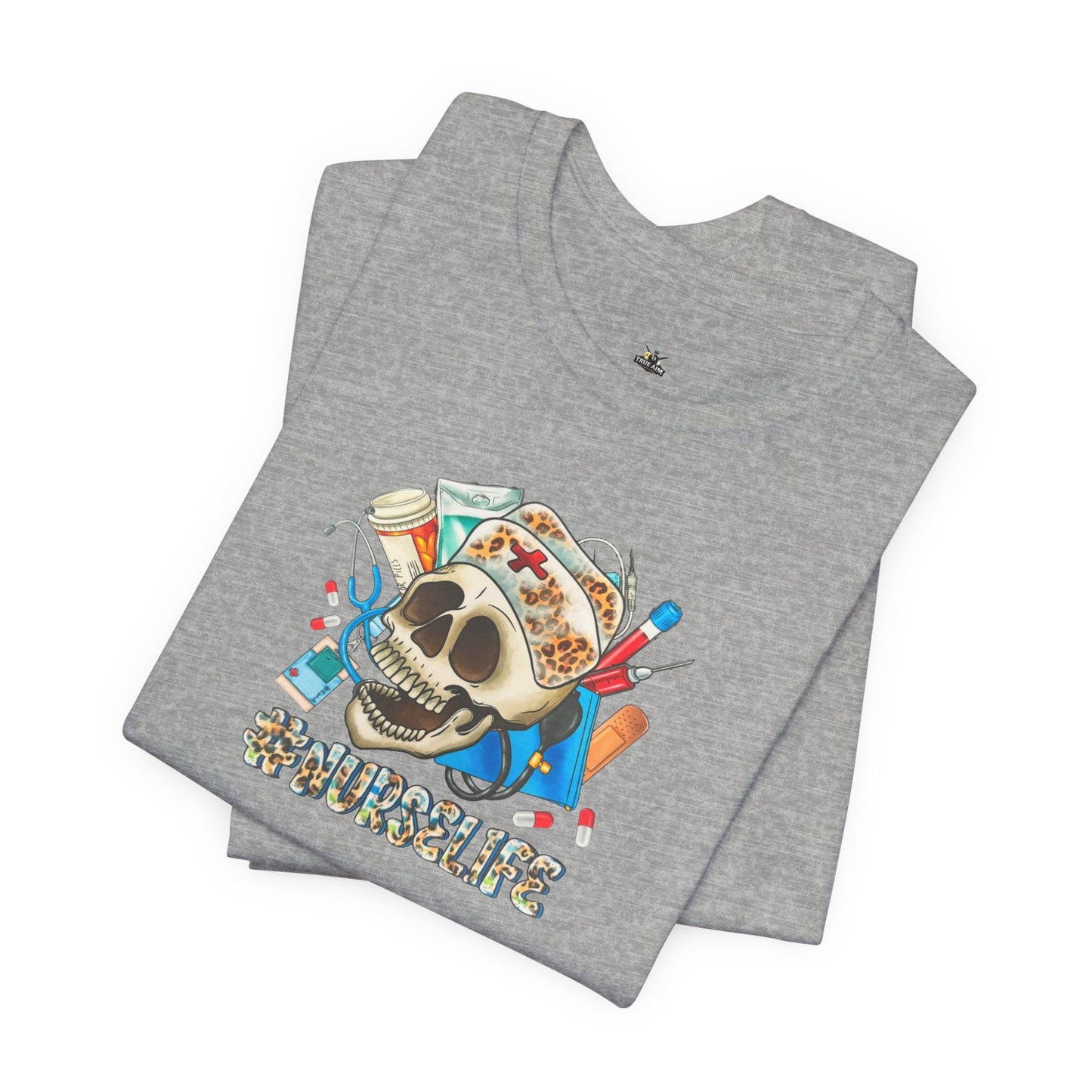 Nurse life Skull Graphic Tee