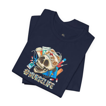 Nurse life Skull Graphic Tee